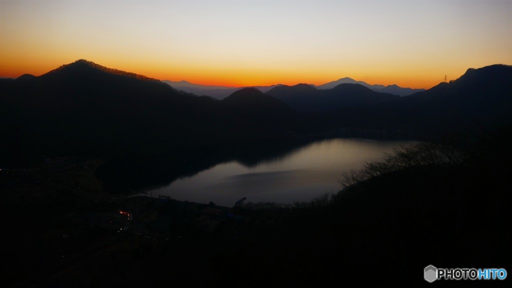 夕暮れの榛名湖２