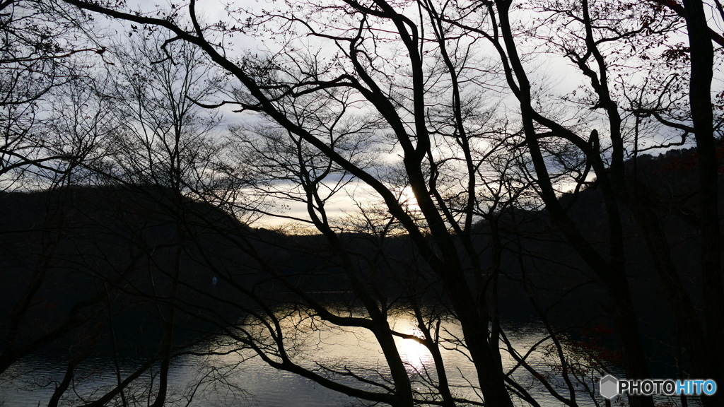 1170476 山と湖と木々と@福島県金山町