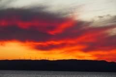 燃えるような空