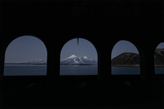 猪苗代湖と磐梯山