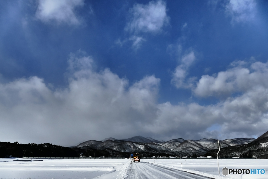 除雪車、出動！