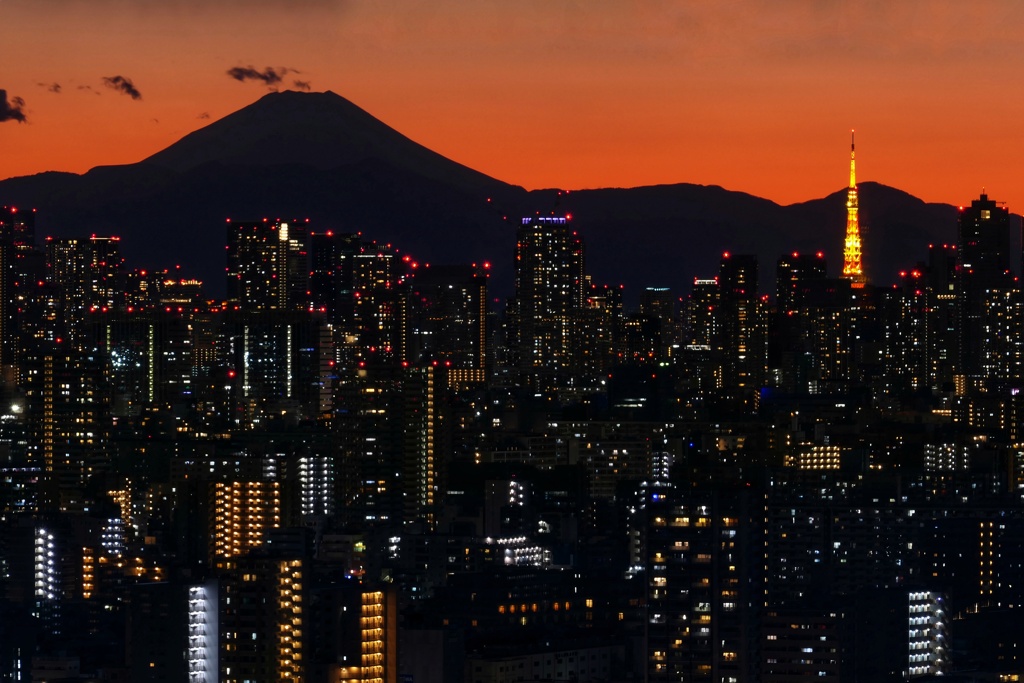 富士山と東京タワー
