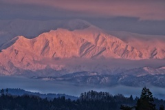 飯豊連峰モルゲンロート