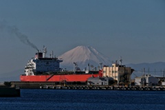 港からの富士山