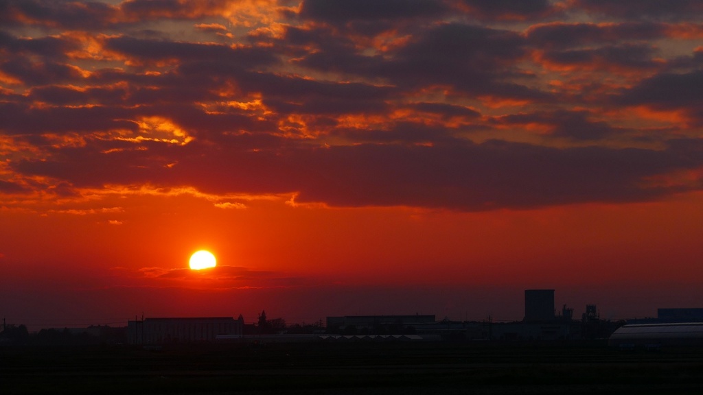 11/30の夕日＠足利市