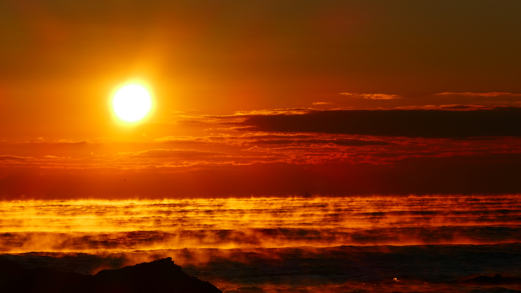 氷点下の朝 ＠大洗海岸 ２