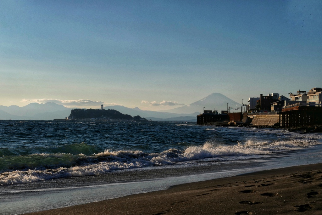 江ノ島と富士山