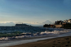 江ノ島と富士山
