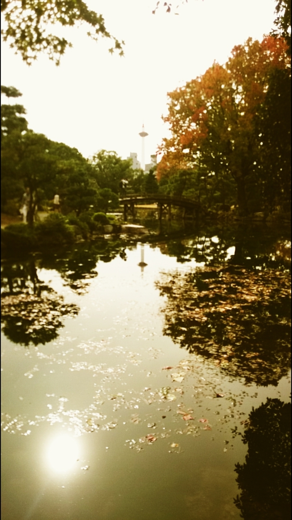 池とタワー