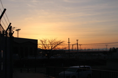 白い息と紅い空