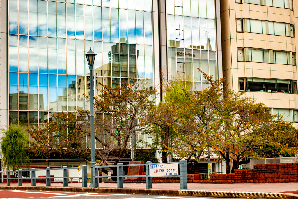 空を複写する街。