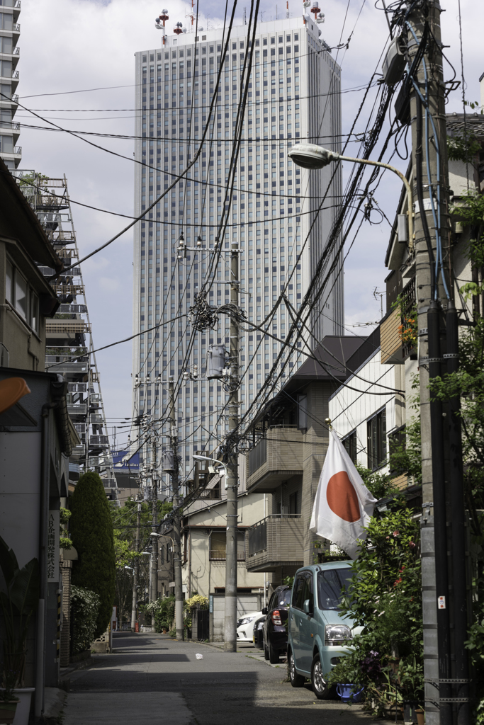 都会の電線