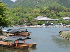 渡月小橋から望む