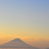 朝靄と富士