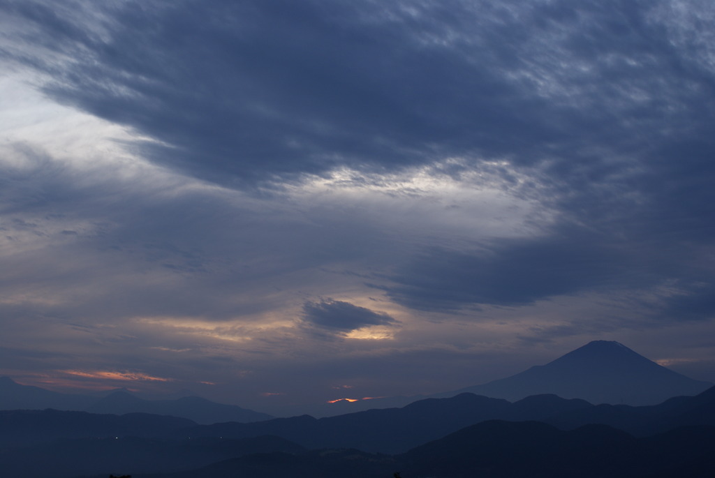 富士山と空