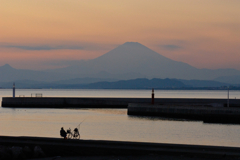 江ノ島から見る富士