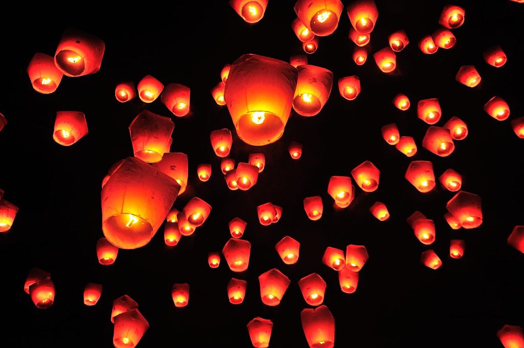 天灯 - Sky lantern - JapaneseClass.jp