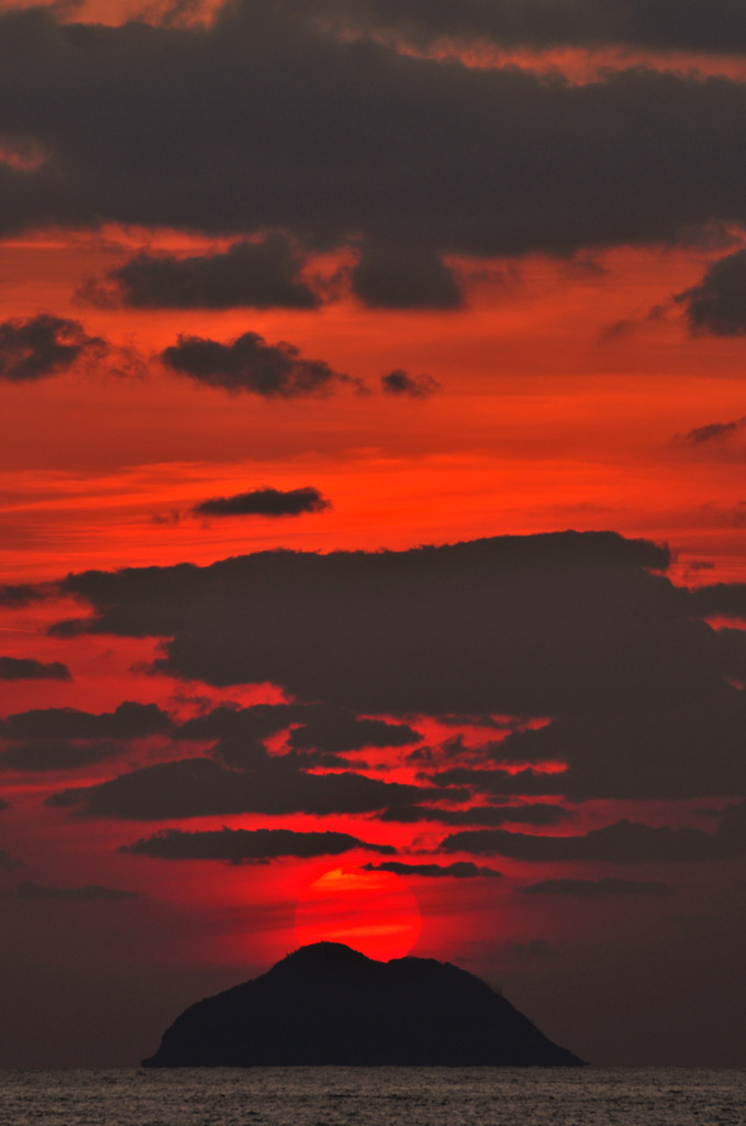 今日の夕日