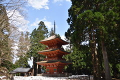 但馬國　小佐の郷　妙見山　名草神社三重塔