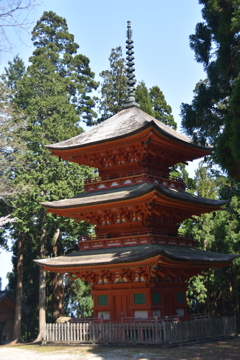 但馬國　妙見山　名草神社　三重塔