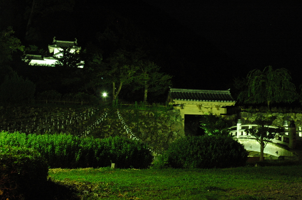 但馬國　出石藩　夏祭り 夜の出石城・登城門②