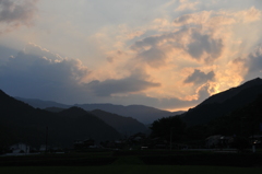 但馬國　妙見山　夕暮れ