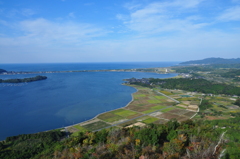 丹後の國　久美浜　かぶと山より
