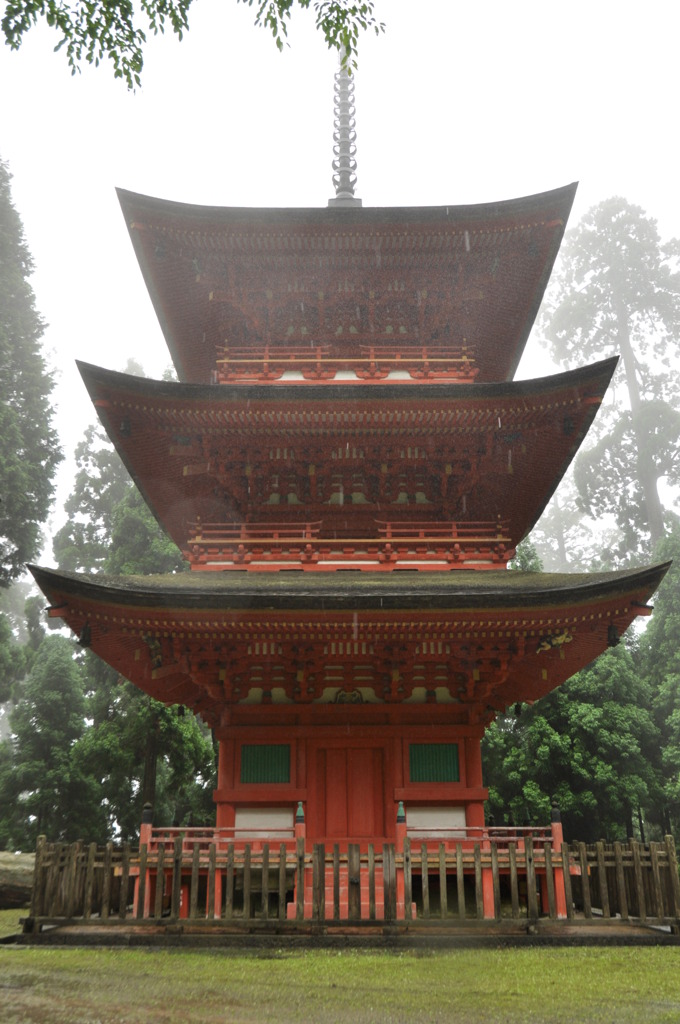 但馬國　妙見山　名草神社　三重の塔