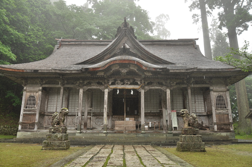 但馬國　妙見山　名草神社　拝殿