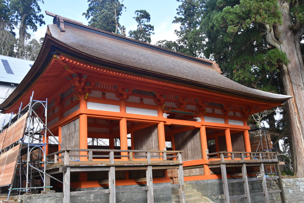 但馬国　養父市八鹿町　小佐の郷　名草神社　拝殿