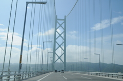 行楽の秋　明石大橋　もうすぐ終わり