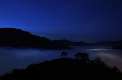 但馬國　竹田城　青い雲海（蔵出し）