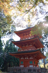 但馬國　小佐の郷　妙見山　名草神社　三重塔