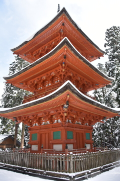 但馬國　妙見　名草神社　三重塔