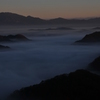 水墨画的朝景