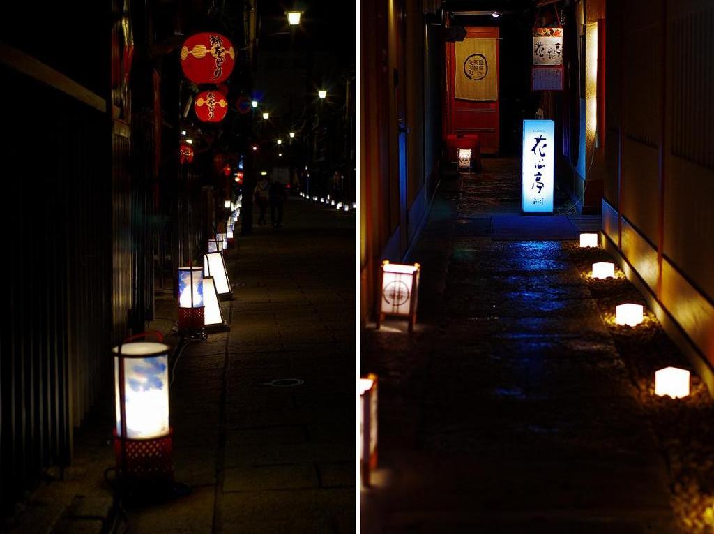 京都スナップ　花街の夜　祇園甲部　先斗町　