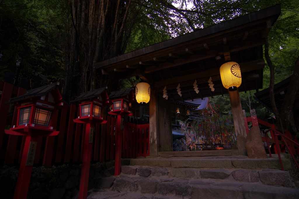 貴船神社　七夕笹飾りを観てきました。
