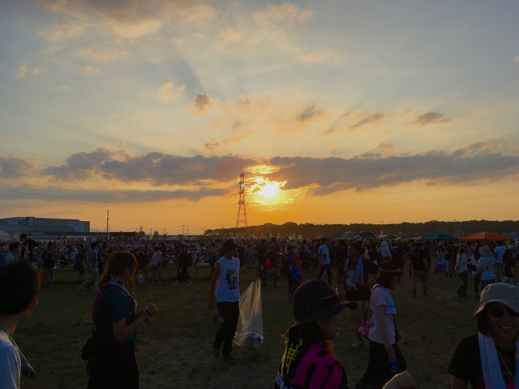 RISING SUN ROCK FESTIVALのSUNSET