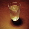 a glass of water