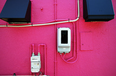 a pop pink wall