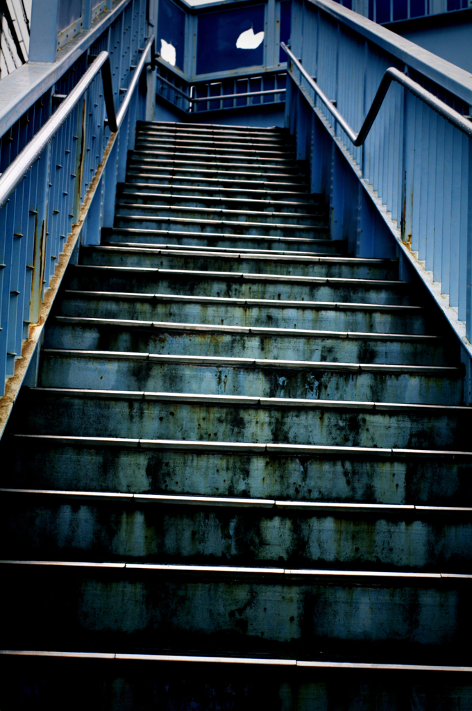 stairs in blue