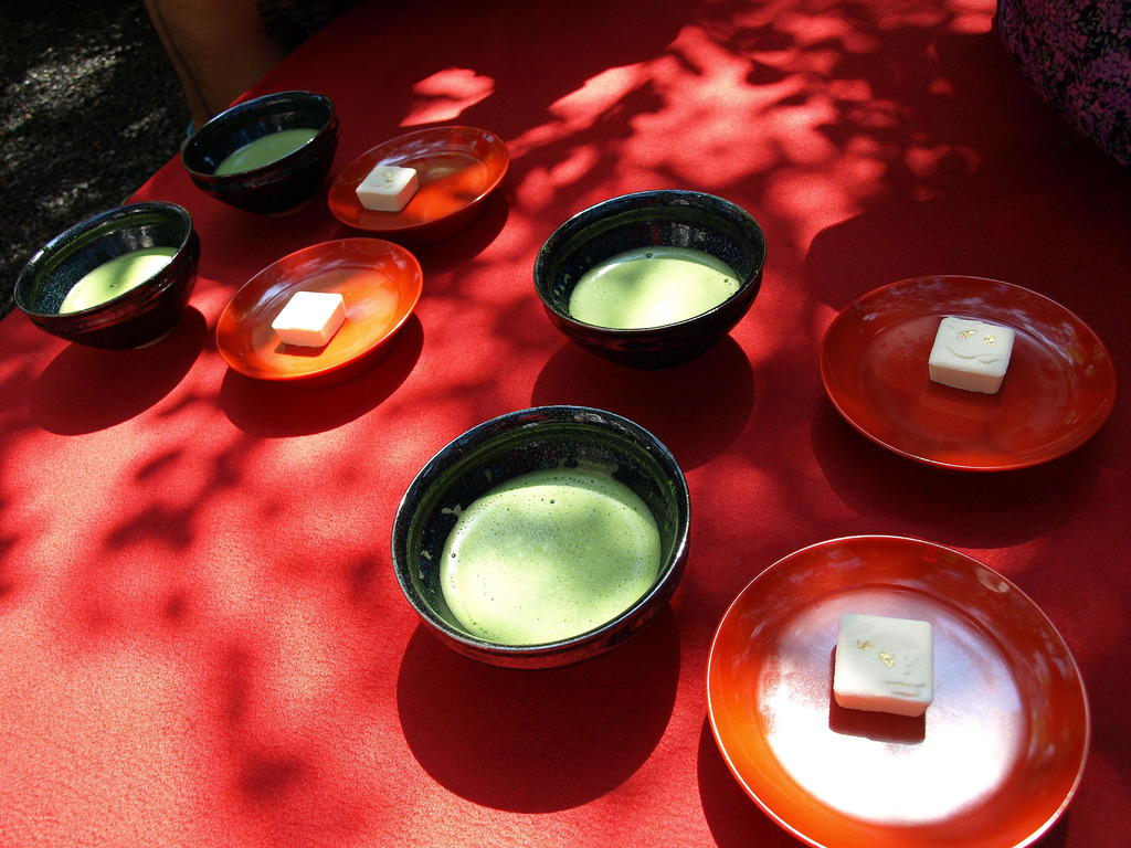 抹茶と落雁(京都)