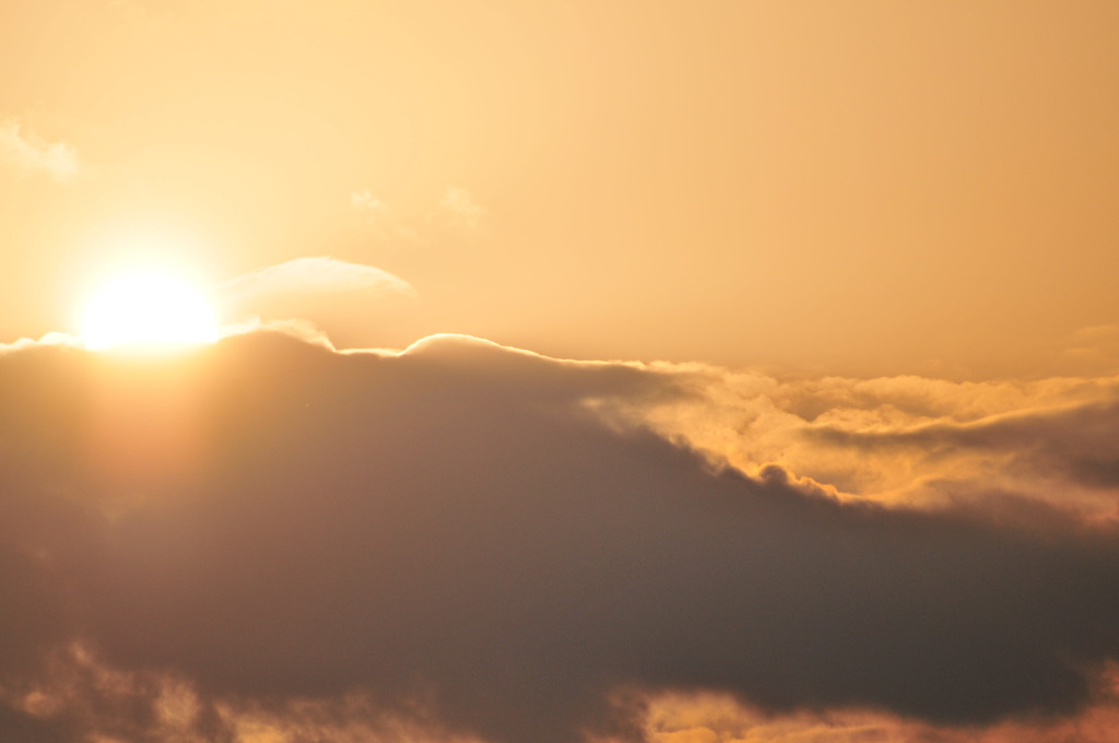 1月2日の夕日