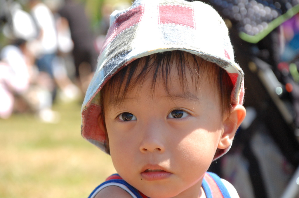 シンケンジャーショーを見るわが子