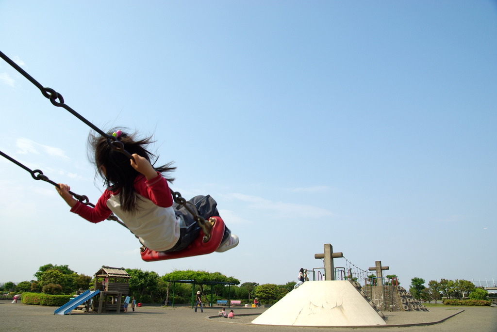 空に向かって