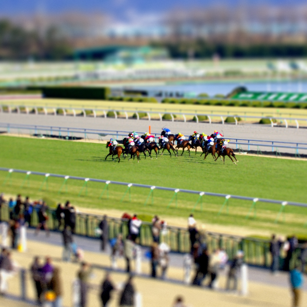 京都競馬場をミニチュアで