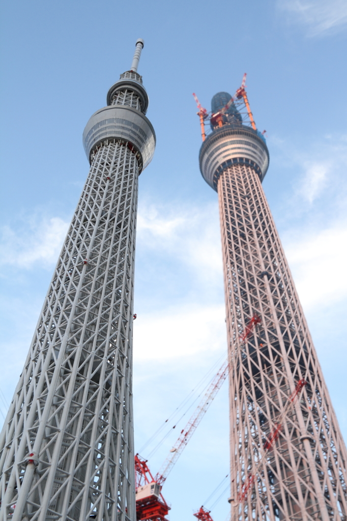 ツインタワー　建設中！！