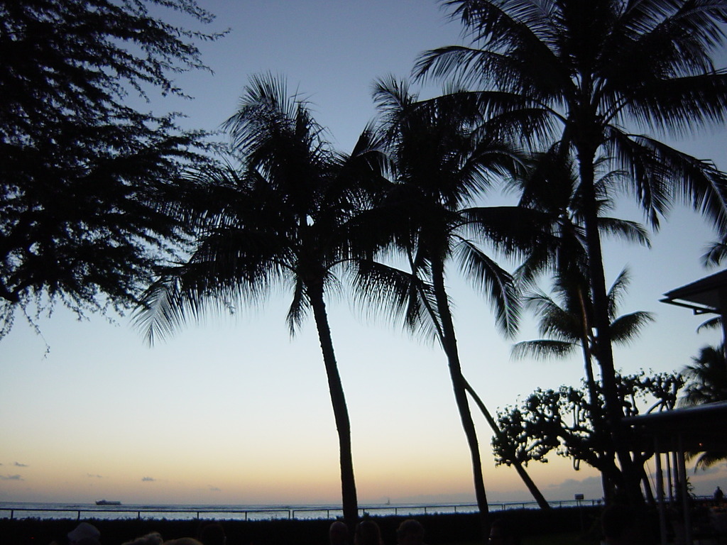Sunset at Hotel Halekulani, Hawaii