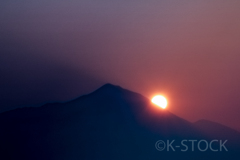 磐梯山の日の出