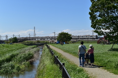 電車が走る公園